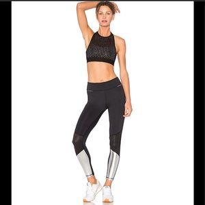 Alala legging black with brushstrokes and silver